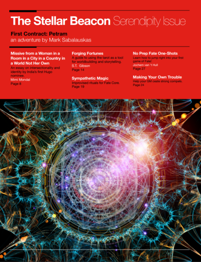 cover of the zine, featuring a mystical image